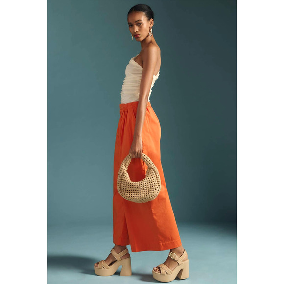 Anthropologie Maeve Slouchy Wide-Leg Trousers - New Size 6 - Picture 1 of 5